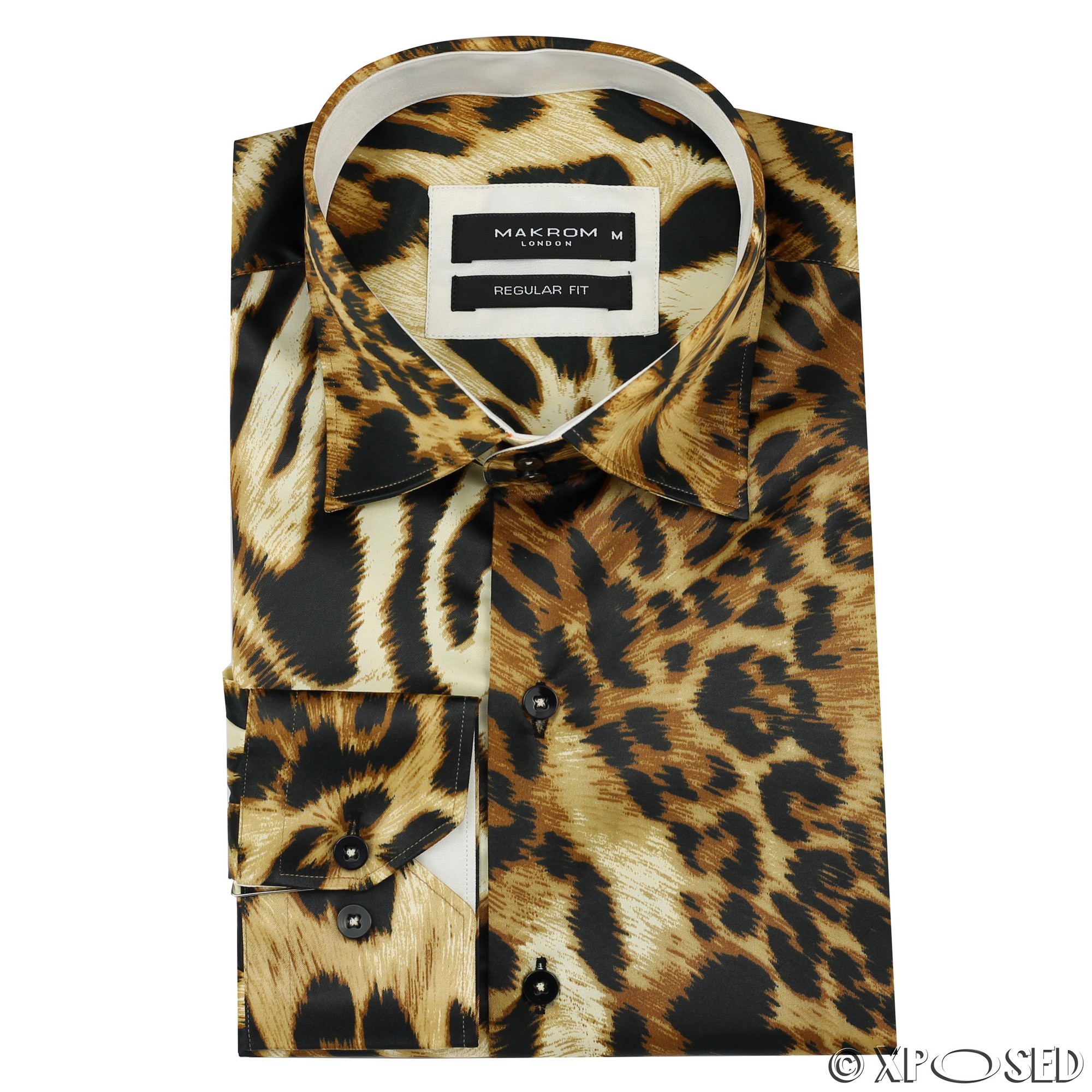 mens-italian-designer-style-smart-casual-silk-feel-leopard-animal-print-shirt-ebay